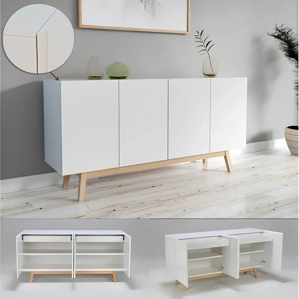 Buffet | White & Wood | 160 × 40 × 90 cm | BT13