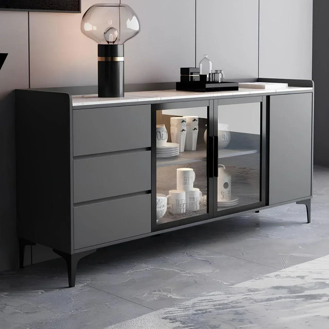 Buffet | Black | 180 × 40 × 90 cm | BT30