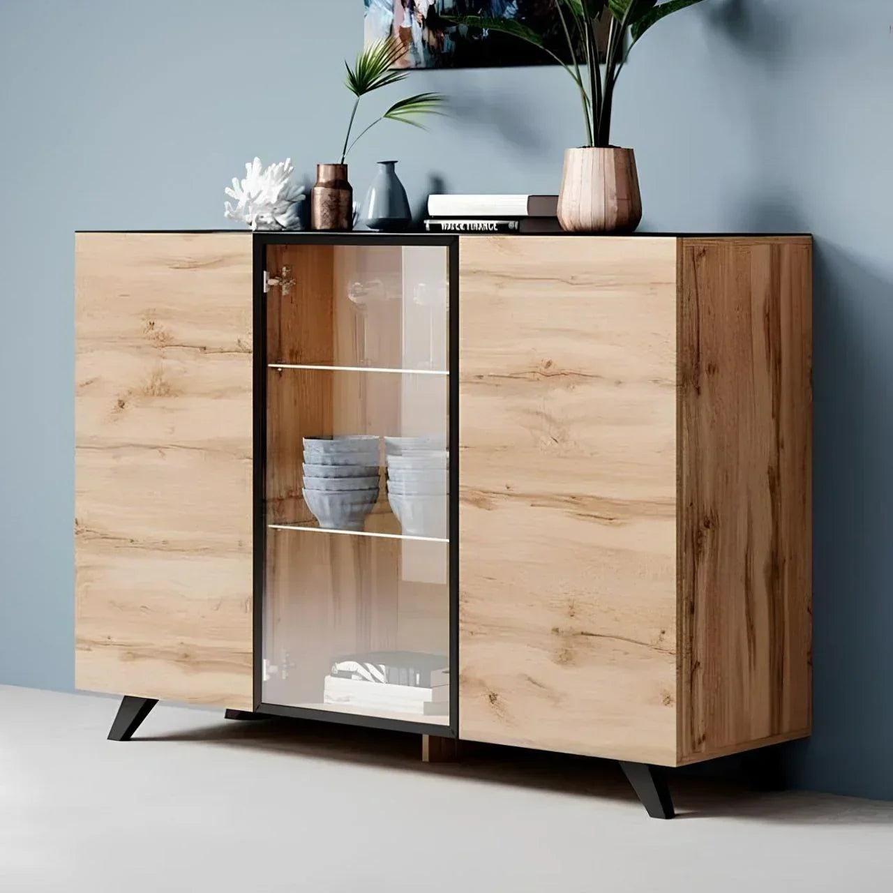 Buffet | Black & Wood | 150 × 40 × 100 cm | BT19