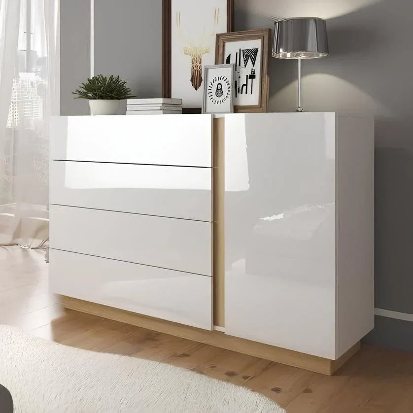 Buffet | White Acrylic & Wood | 140 × 40 × 100 cm | BT2