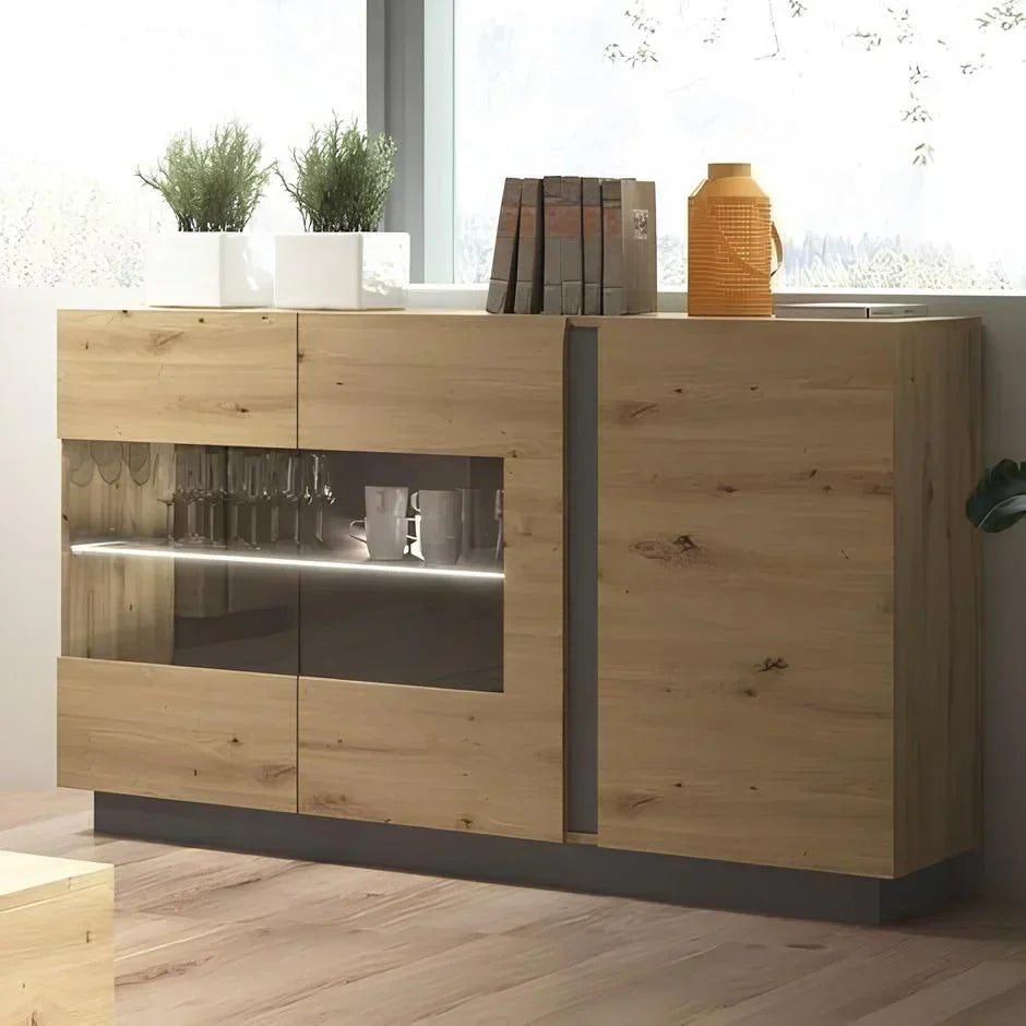 Buffet | Black & Wood | 140 × 40 × 100 cm | BT9