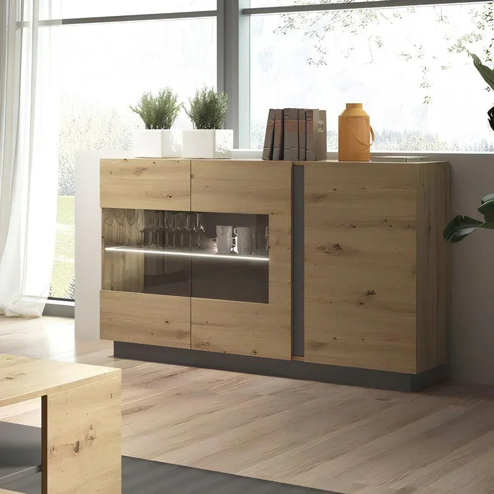 Buffet | Black & Wood | 140 × 40 × 100 cm | BT9