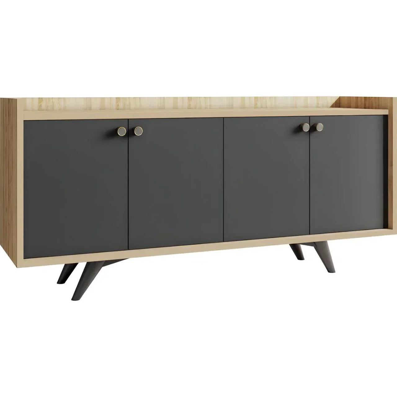 Buffet | Black & Wood | 150 × 40 × 90 cm | BT41