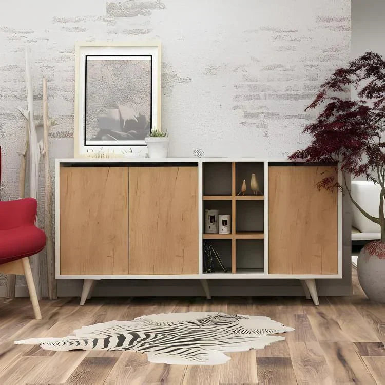 Buffet | White & Wood | 150 × 40 × 90 cm | BT43