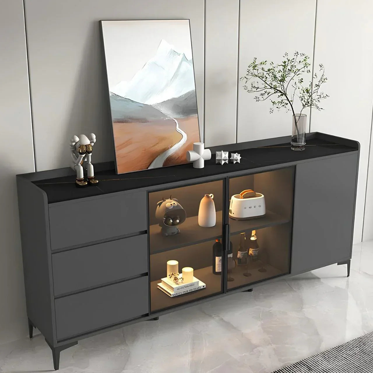Buffet | Black | 180 × 40 × 90 cm | BT30