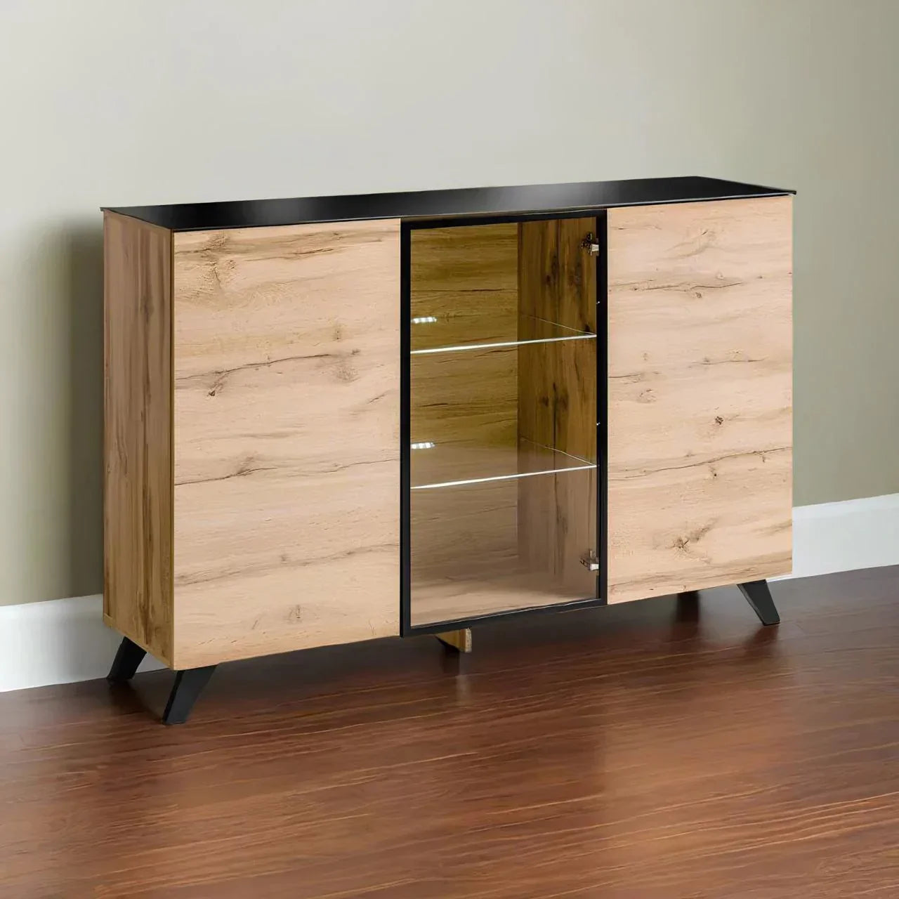 Buffet | Black & Wood | 150 × 40 × 100 cm | BT19