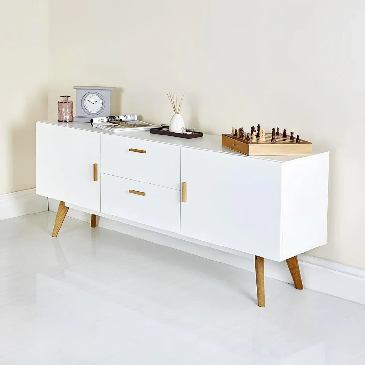 Buffet | White & Wood | 160 × 40 × 70 cm | BT5