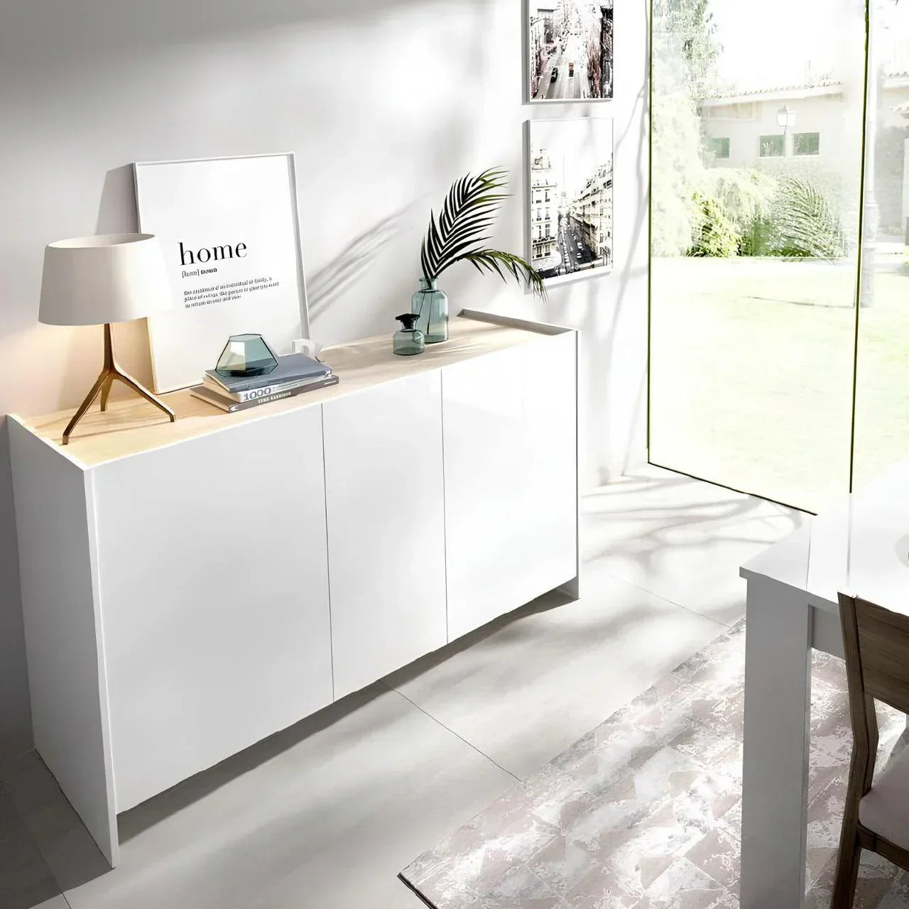 Buffet | White & Wood | 140 × 40 × 90 cm | BT15
