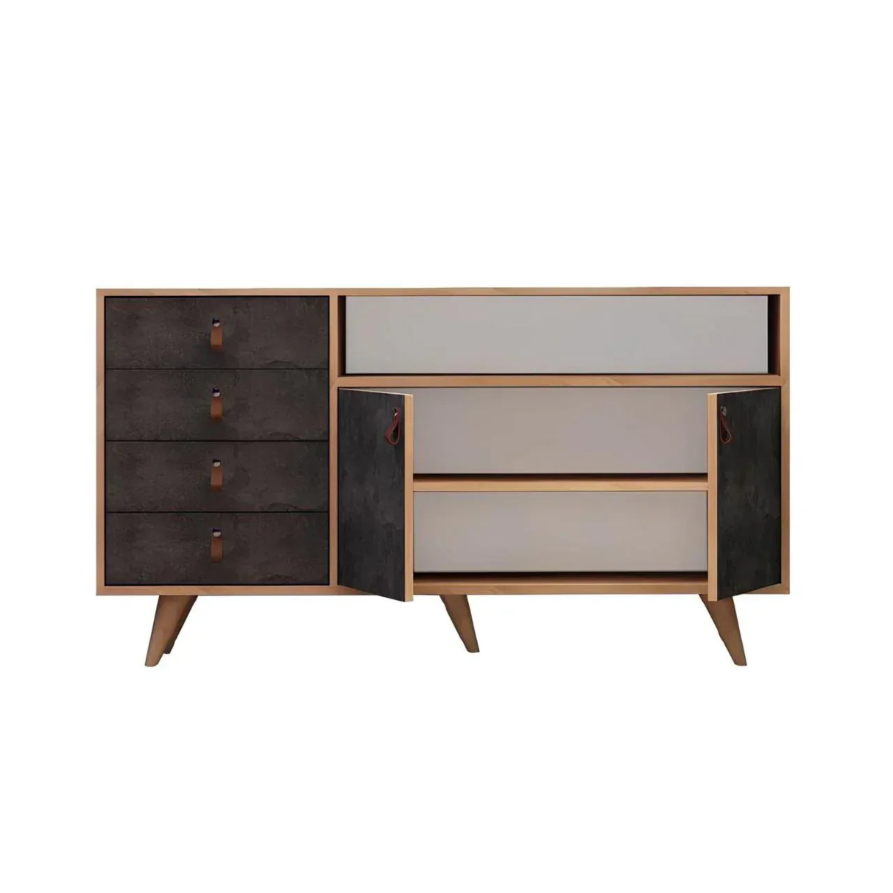 Buffet | Black & Wood | 150 × 40 × 90 cm | BT39