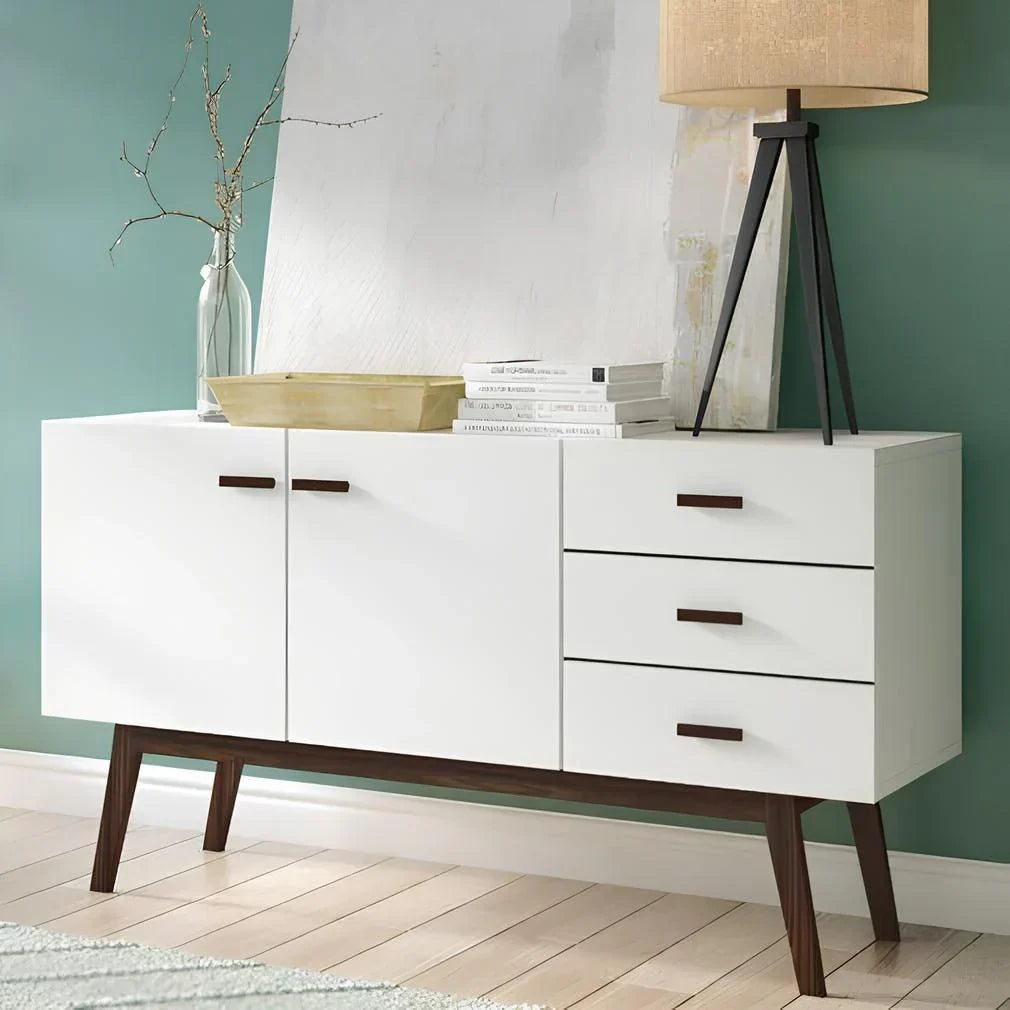 Buffet | White & Brown | 140 × 40 × 90 cm | BT36
