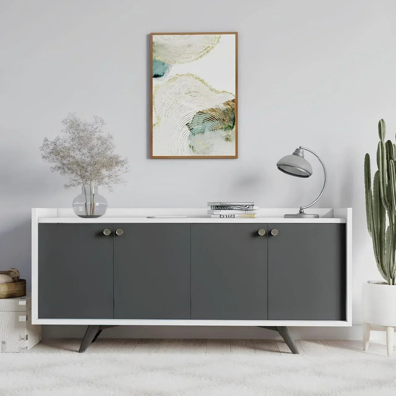Buffet | White & Grey | 150 × 40 × 90 cm | BT18