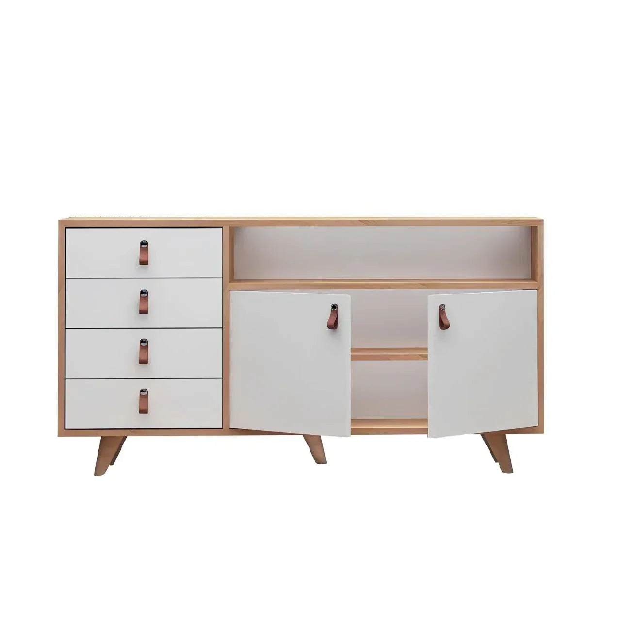 Buffet | White & Wood | 150 × 40 × 90 cm | BT4