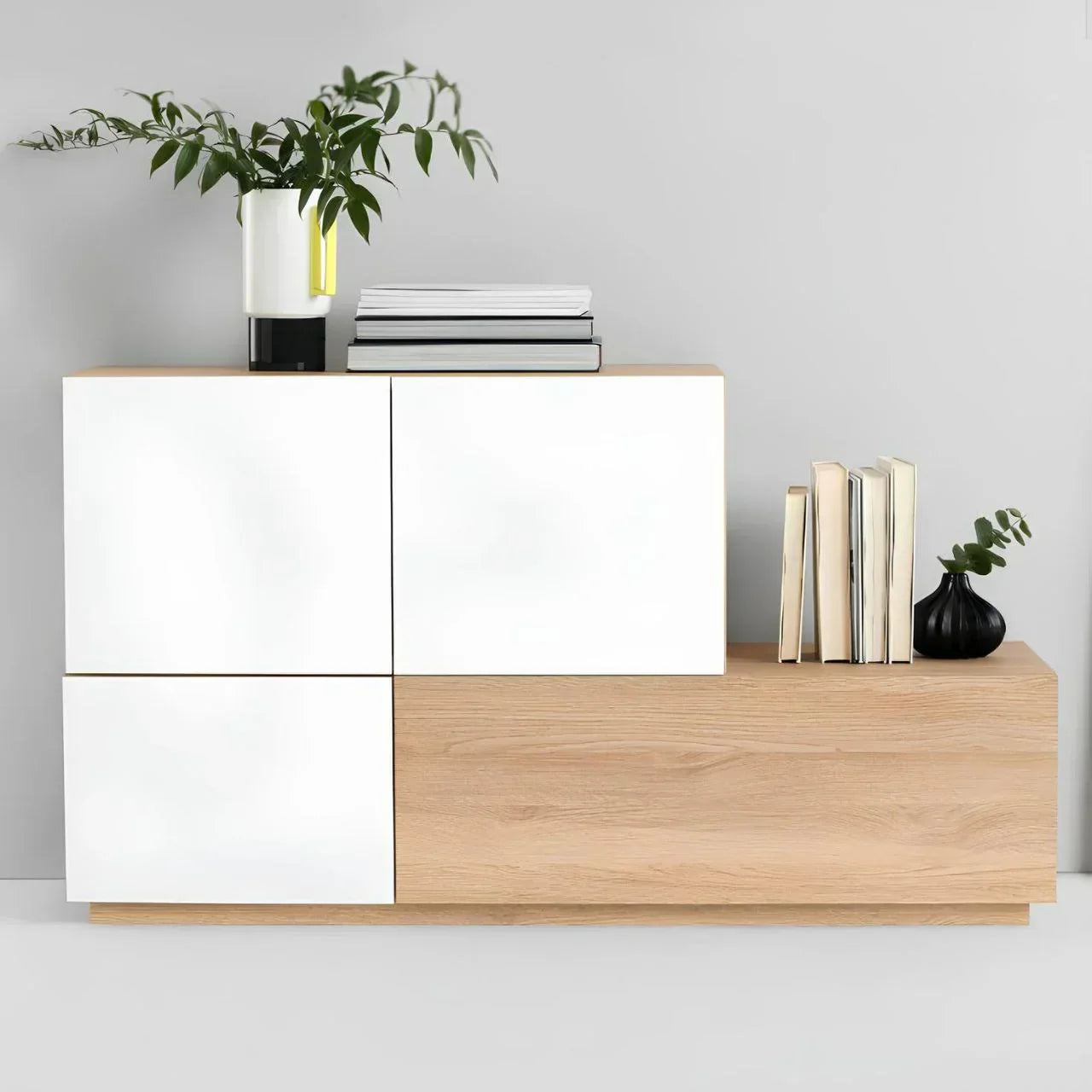 Buffet | White & Wood | 140 × 40 × 100 cm | BT33