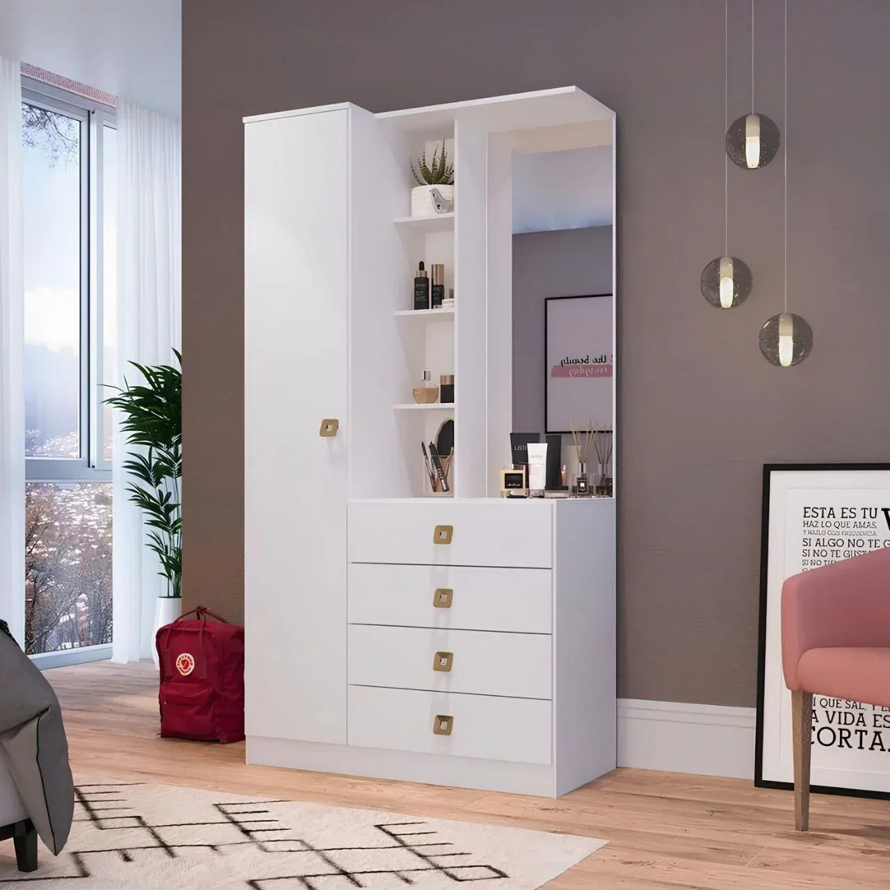 طاولة زينة | أبيض | ١٠٠ × ١٨٠ × ٤٠ | DT ٢٣