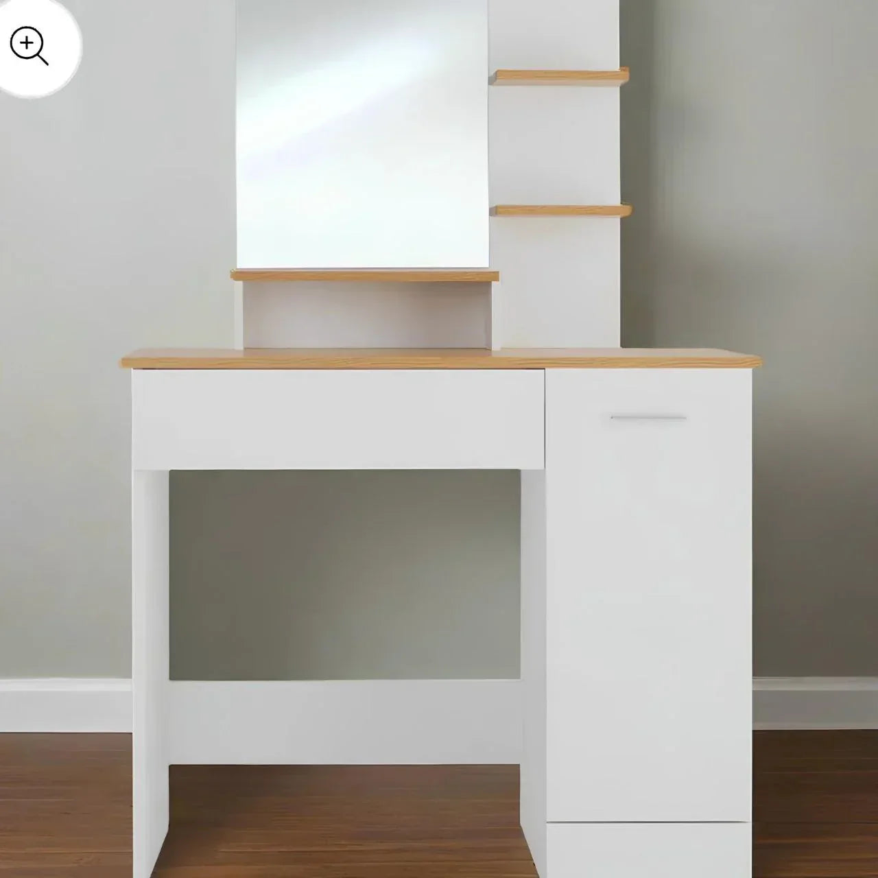 Dressing Table | White & Wood | 110 x 90 x 40 cm | DT33