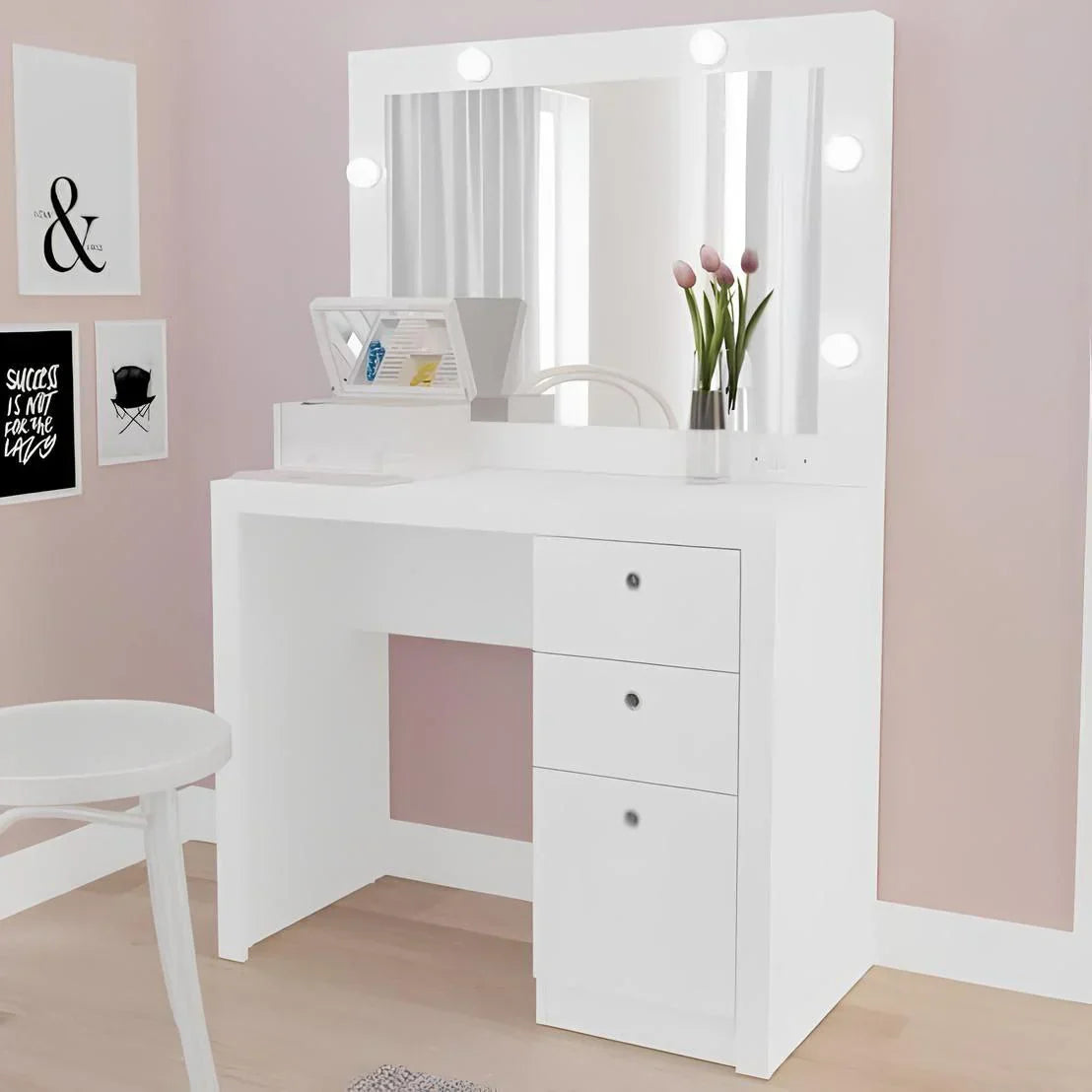 طاولة زينة | أبيض | ١٠٠ × ١٢٠ × ٤٠ | DT ٢٥