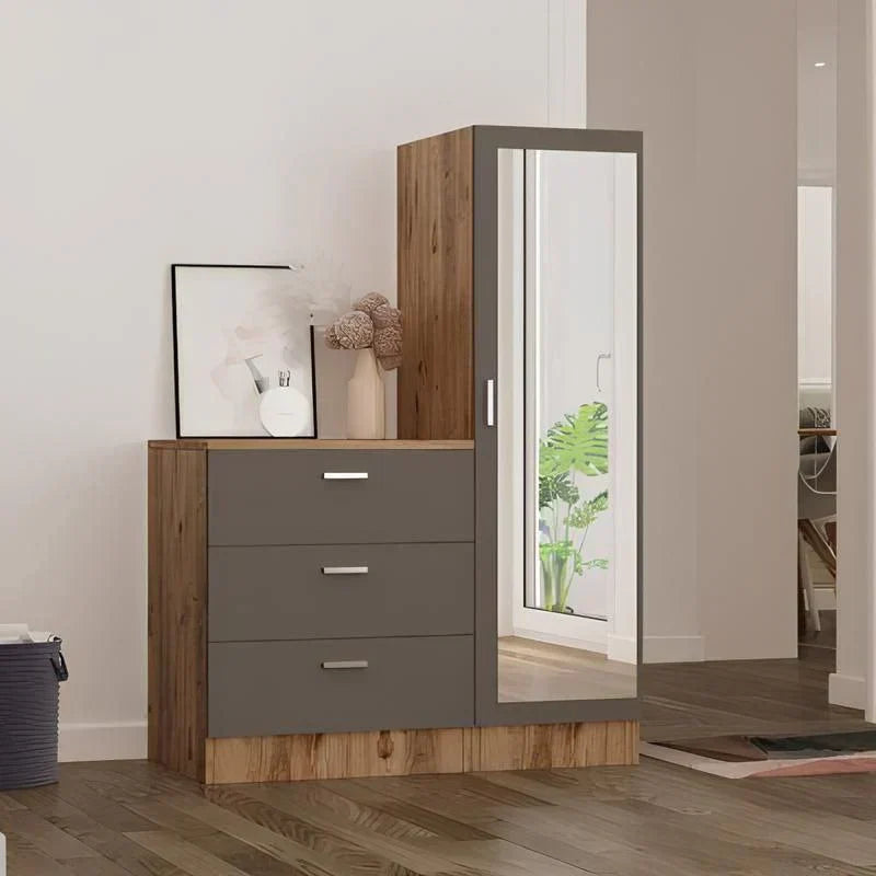 Dressing Table | Wooden & Grey | 100 x 160 x 40 cm | DT22