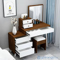 Dressing Table | White & Brown | 120 x 150 x 40 cm | DT18