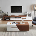 White & Brown Living Room Set – 220 × 40 × 40 cm | SET14