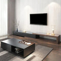 Black & Brown Living Room Set – 240 × 40 × 40 cm | SET 1