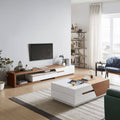 White & Wood Living Room Set – 220 × 40 × 40 cm | SET33