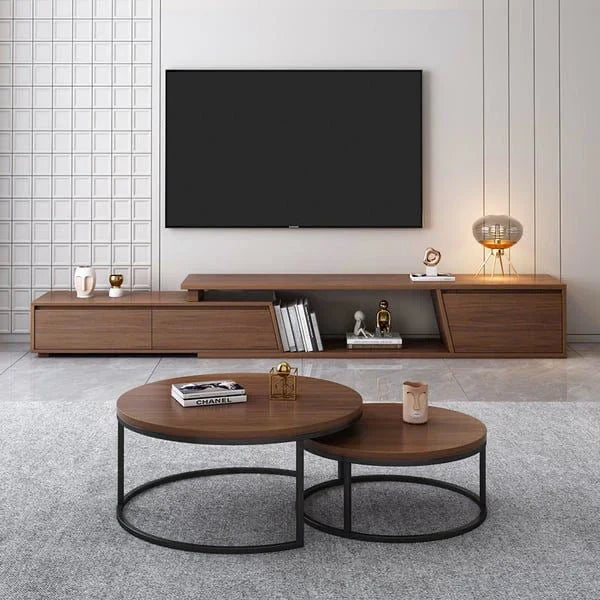Brown & Black Living Room Set – 220 × 40 × 40 cm | SET43