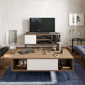 Wood & White Living Room Set – 120 × 40 × 40 cm | SET57