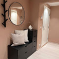 Modern black shoe cabinet with drawers