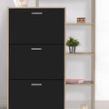 Shoe Cabinet | Wood & Black | 90 x 40 x 120 cm | SU60