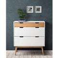 Shoe Cabinet | White & Wood | 80 x 40 x 80 cm | SU62