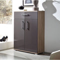 Shoe Cabinet | Wood & Black | 80 x 40 x 120 cm | SU65