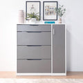 Shoe Cabinet | White & Grey | 100 x 40 x 120 cm | SU71
