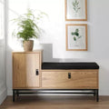 Shoe Cabinet | Wood & Black | 120 x 40 x 50 cm | SU77