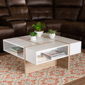 Round Table TA1 | White & Wood | 80 × 80 × 40 cm – MDF