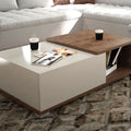 Rectangular Table TA15 | White & Brown | 100 × 50 × 40 cm – MDF