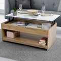 Rectangular Table TA21 | White & Wood | 100 × 50 × 40 cm – MDF