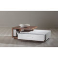 Rectangular Table TA31 | White & Brown | 100 × 50 × 40 cm – MDF