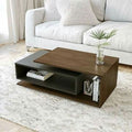 Rectangular Table TA38 | Black & Brown | 100 × 50 × 40 cm – MDF