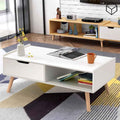 Rectangular Table TA45 | White | 100 × 50 × 40 cm – MDF