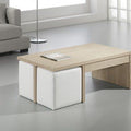 Rectangular Table TA62 | Wood & White | 120 × 60 × 45 cm – MDF