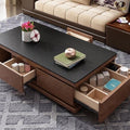 Rectangular Table TA64 | Brown & Black | 120 × 60 × 40 cm – MDF