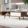 Rectangular Table TA7 | Brown & White | 100 × 50 × 40 cm – MDF