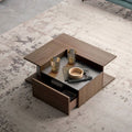 Square Table TA70 | Brown | 80 × 80 × 40 cm – MDF