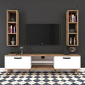 White & Wooden TV Unit – 160 × 40 × 40 cm | TV12